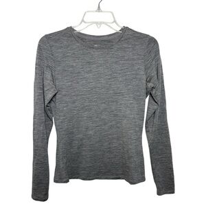 Segments Merino Wool Long Sleeve Base Layer Top Shirt Size Small Grey